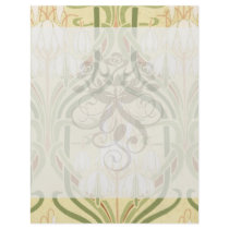 white geranium art nouveau elegant pattern personalized flyer