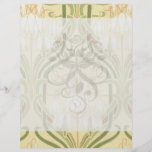 white geranium art nouveau elegant pattern personalized flyer