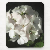 White Geraniums 2 Mouse Pads