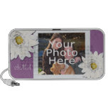 White Gerbera Daisy Photo Personalized mp3 Speaker speakers