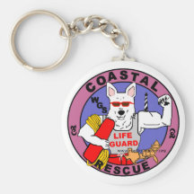 White German Shepherds Key Chain