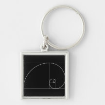 White Golden Spiral Key Chain