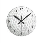 White golf ball for golfer - handicap or not! wallclock
