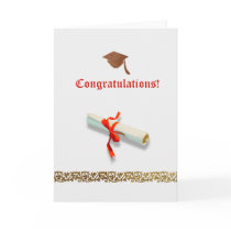 White Graduation Card