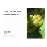 White grapes business card