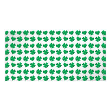White green shamrocks and hearts photo cards