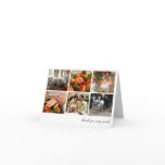 White grid collage 6 photos memories thank you greeting cards