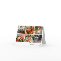 White grid collage 6 photos memories thank you greeting cards