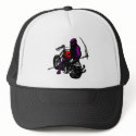 White Grim Reaper Biker hats