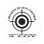 White Gun Control Practice Lot Sticker