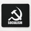 White Hammer & Sickle PC mousepads