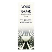White Heart Scifi Mini Business Card