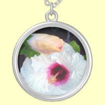 White hibiscus necklaces