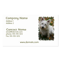 White Highland Terrier BUsiness Card