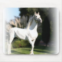 White Horse Mouse Pad