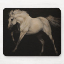 White Horse Mouse Pad