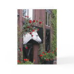 White Horse with Roses Greeting Card