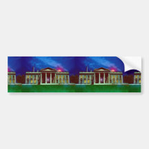 White house with sun bumper sticker
