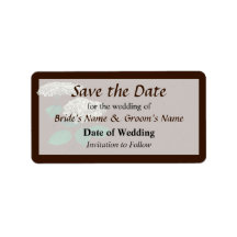 White Hydrangea Clusters Save the Date Address Labels
