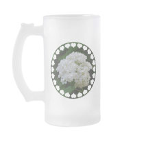 White Hydrangea Frosted Mug