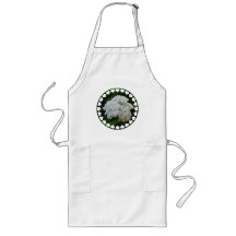 White Hydrangea Long Apron