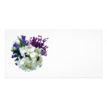 White Hydrangea With Canterbury Bells and Sage Customized Photo Card