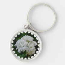 White Hydrangeas Keychain