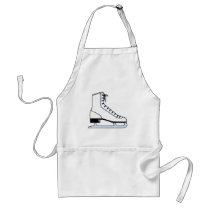 white ice skate vector graphic apron