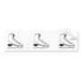 white ice skate vector graphic bumper sticker