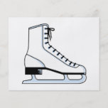 white ice skate vector graphic flyer