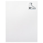 white ice skate vector graphic letterhead
