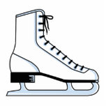 white ice skate vector graphic photo sculptures