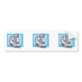 white ice skates graphic bumper stickers