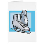 white ice skates graphic card