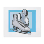 white ice skates graphic flyers