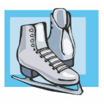 white ice skates graphic photo cut outs