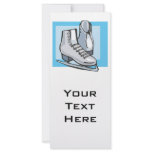 white ice skates graphic rack cards