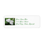 White Impatiens Flowers Return Address Label