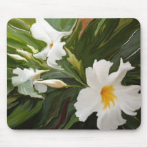 WHITE  JASMINE MOUSEPAD