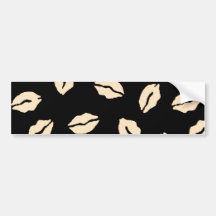 White kisses pattern bumper sticker