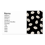 White kisses pattern business card template
