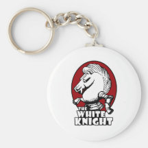 White Knight Logo Red Key Chain