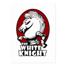 White Knight Logo Red Post Cards