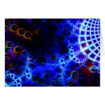 "White Lace and Promises" Fractal Art Card