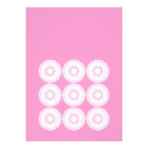 White Lace Design Pattern. Personalized Invitation