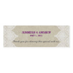 White Lace Linen Vintage Wedding Favour Card business cards