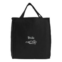 White Lace Wedding - Bride Tote Bag