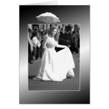 White lady. greeting card
