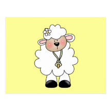 White Lamb Tshirts and Gifts Postcard