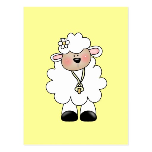 White Lamb Tshirts and Gifts Postcards